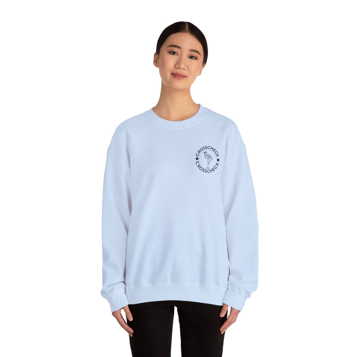 Chill Vibes Crewneck - Unisex Heavy Blend with Flamingo Design - Adult Unisex Sweatshirt