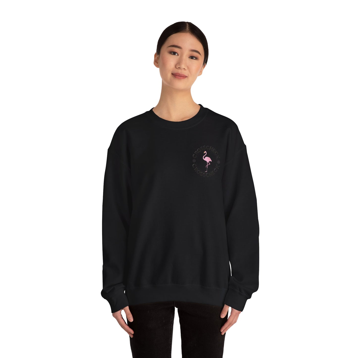 Unisex Flamingo Crewneck - 'Be Your Best' Design - Adult Unisex Sweatshirt