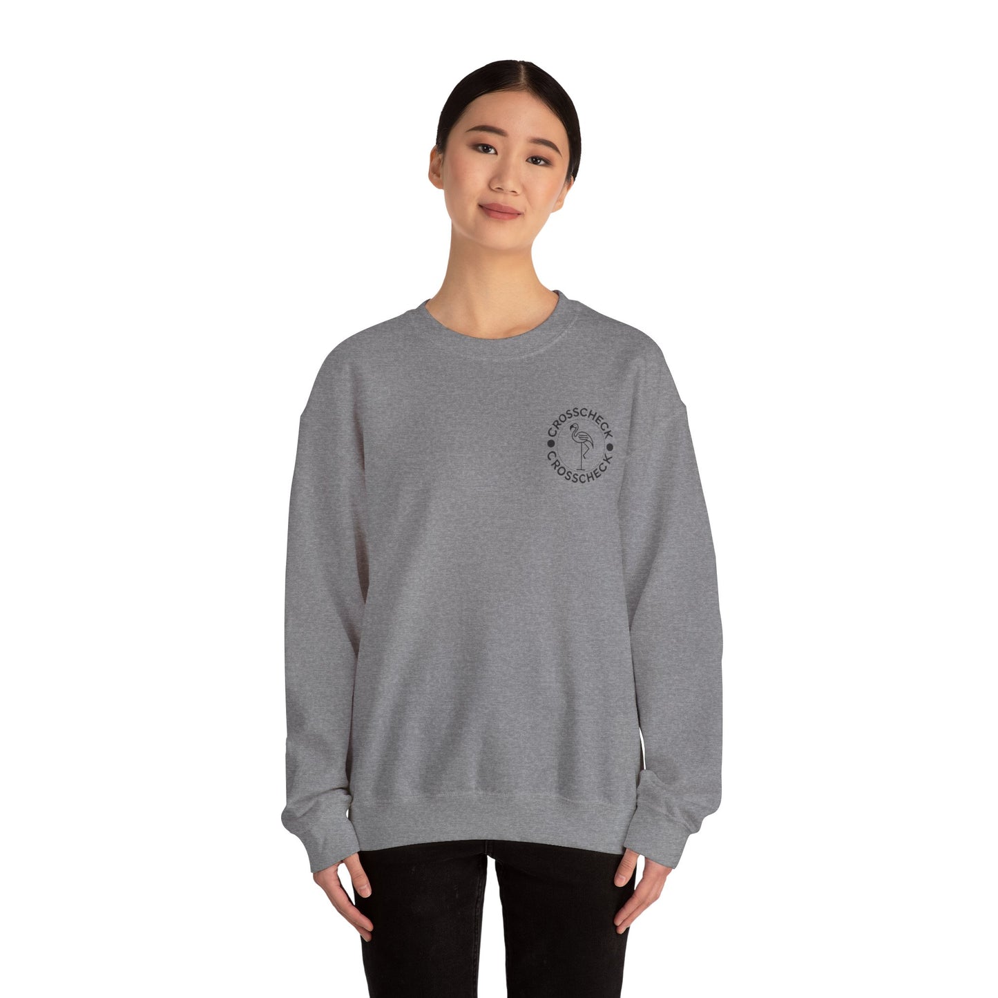 Chill Vibes Crewneck - Unisex Heavy Blend with Flamingo Design - Adult Unisex Sweatshirt