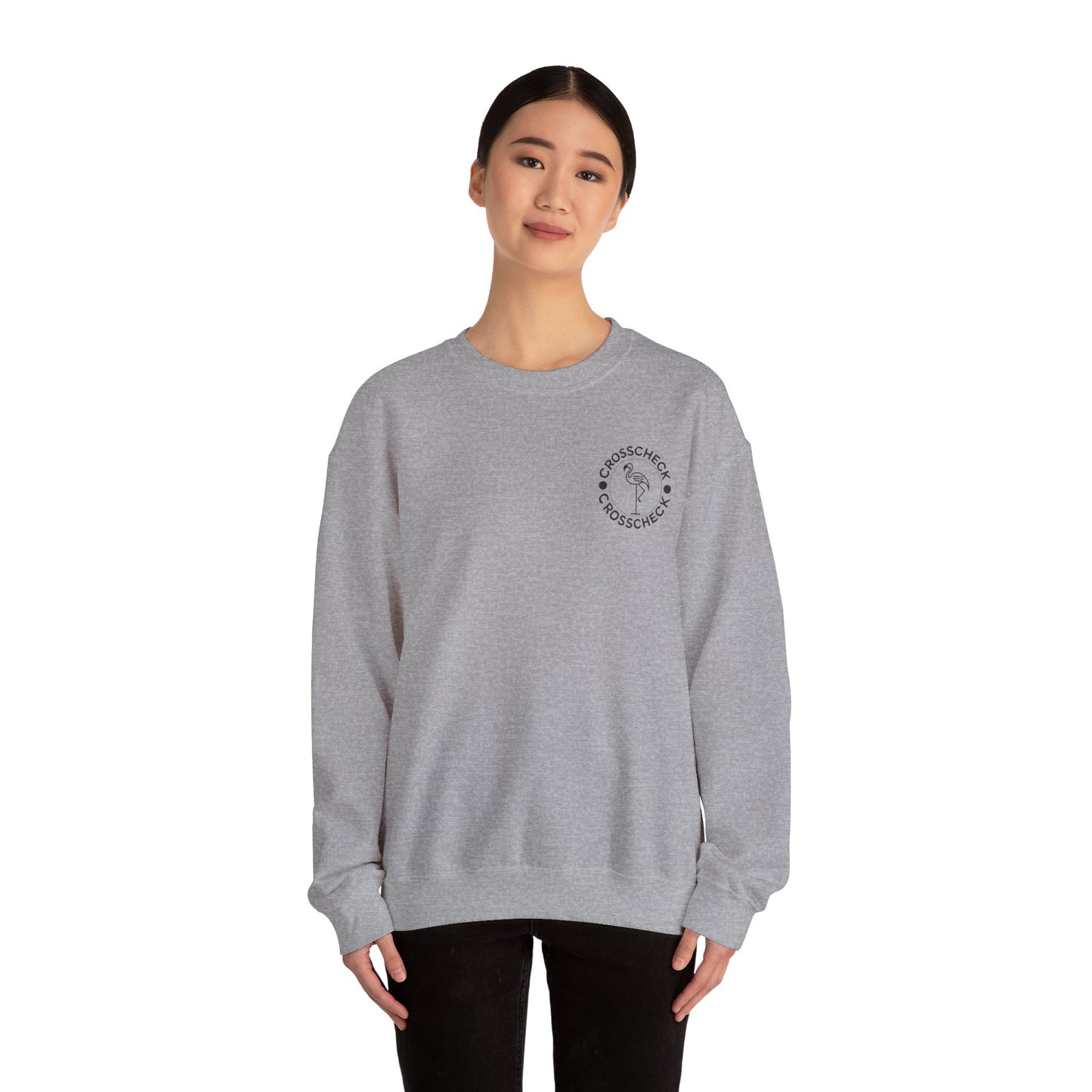 Chill Vibes Crewneck - Unisex Heavy Blend with Flamingo Design - Adult Unisex Sweatshirt