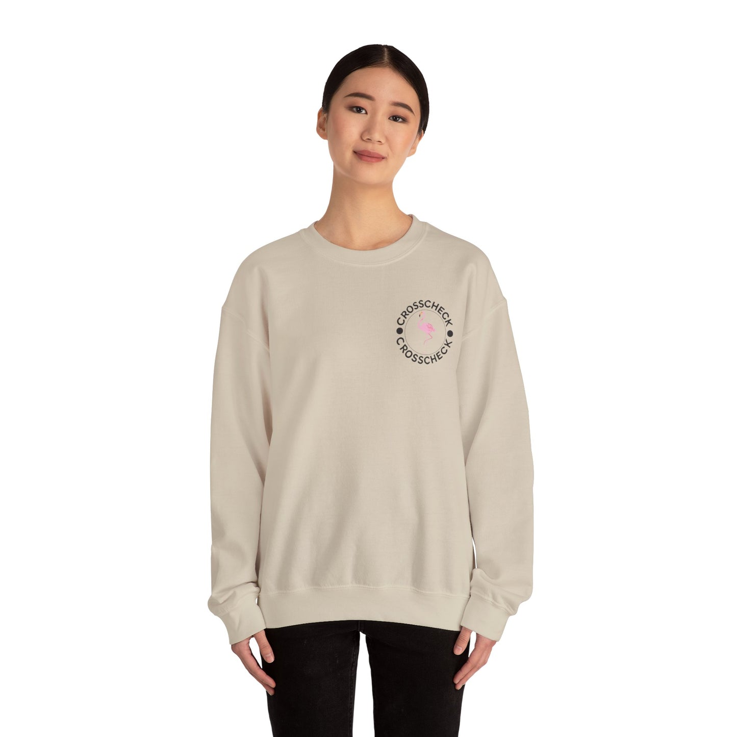 Unisex Flamingo Crewneck - 'Be Your Best' Design - Adult Unisex Sweatshirt