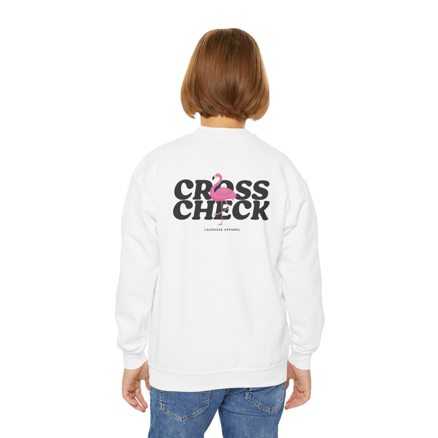 Youth Sweatshirt Flamingo Crewneck- Trendy & Fun