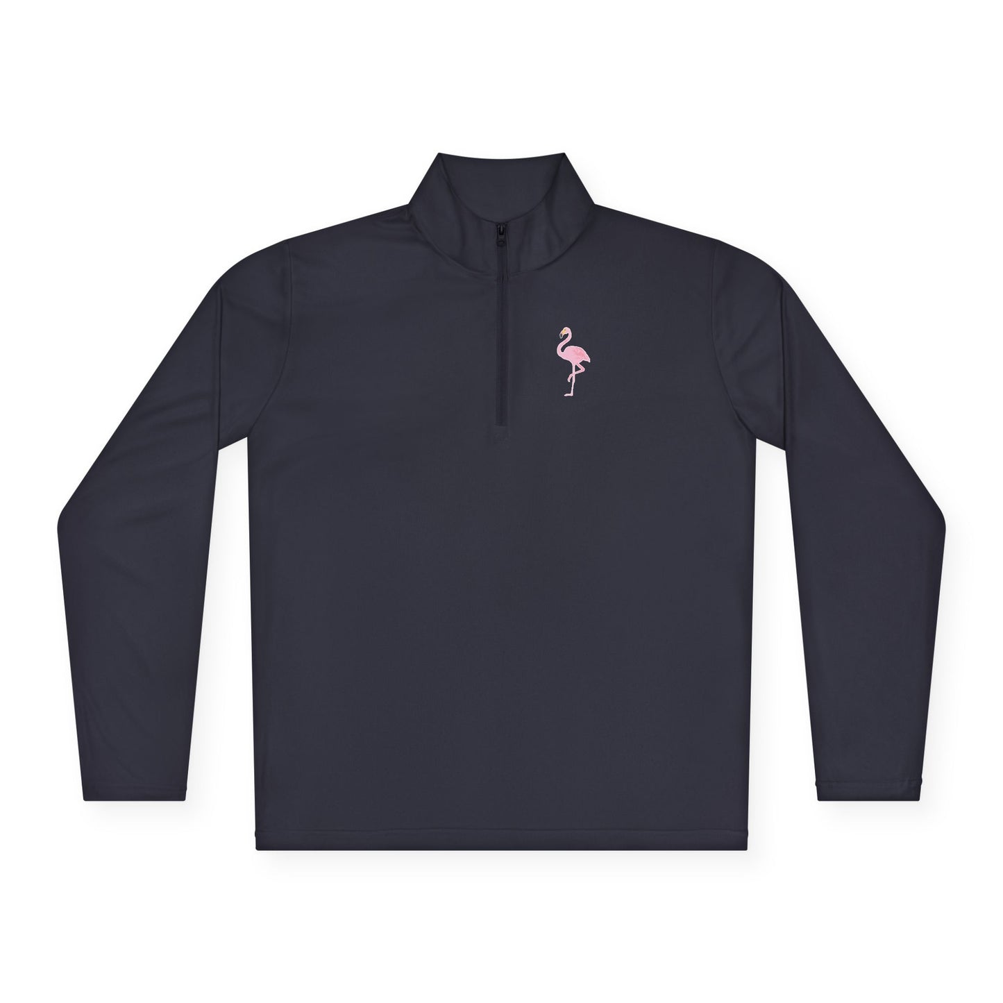 Flamingo Print Quarter-Zip Pullover - Comfortable & Stylish for All Seasons - Adult Unisex Pullover