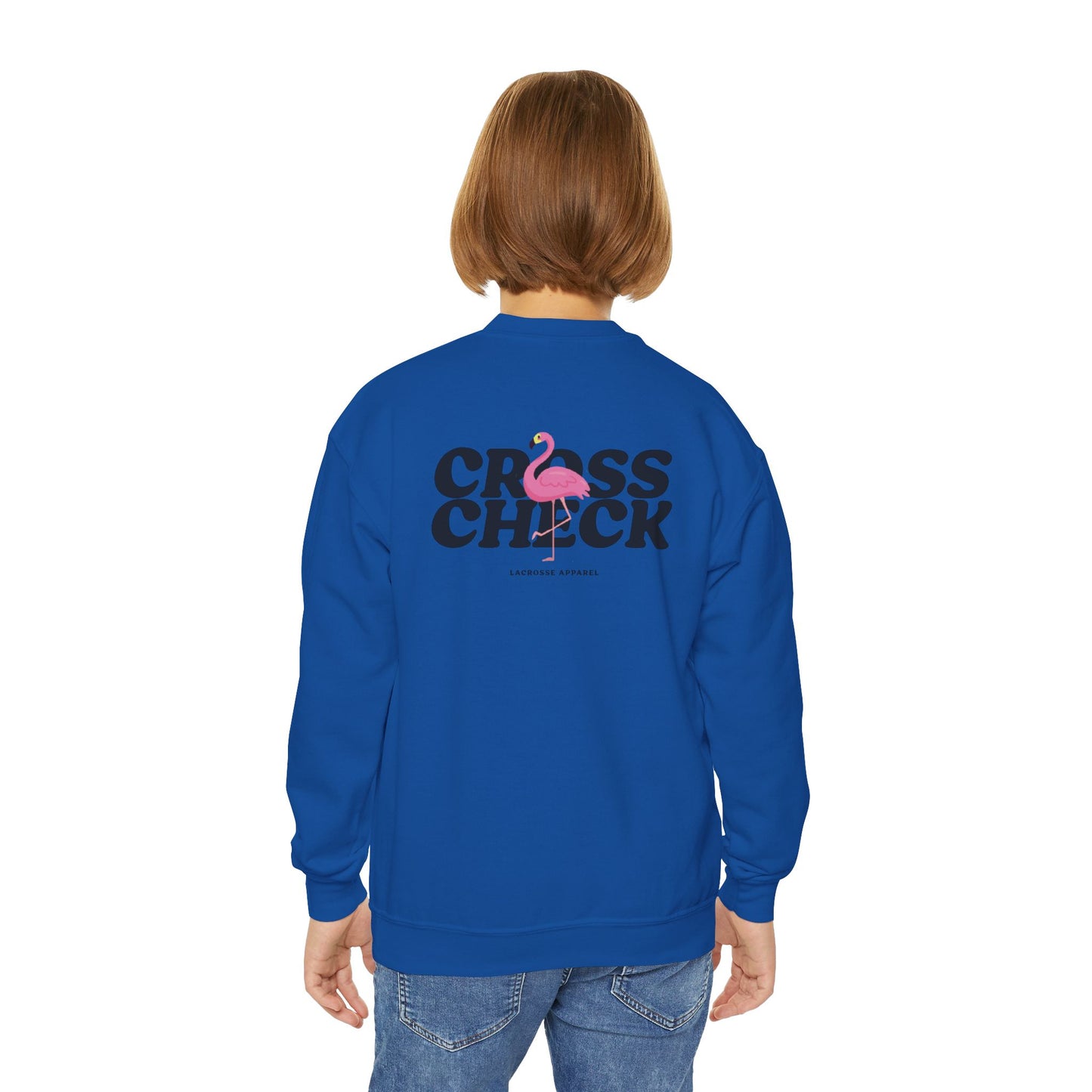 Youth Sweatshirt Flamingo Crewneck- Trendy & Fun