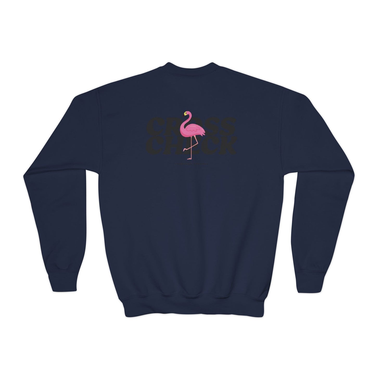 Youth Sweatshirt Flamingo Crewneck- Trendy & Fun