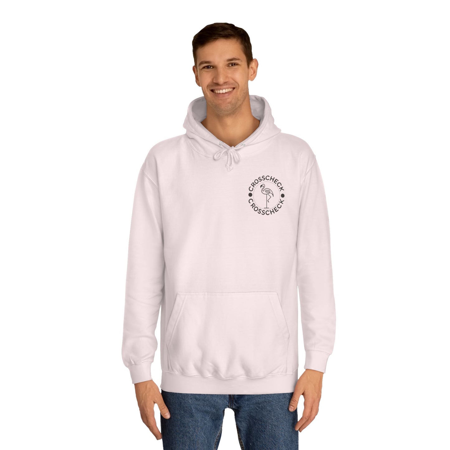 Chill Vibes College Hoodie with Flamingo Design Adult Unisex Sweatshirt