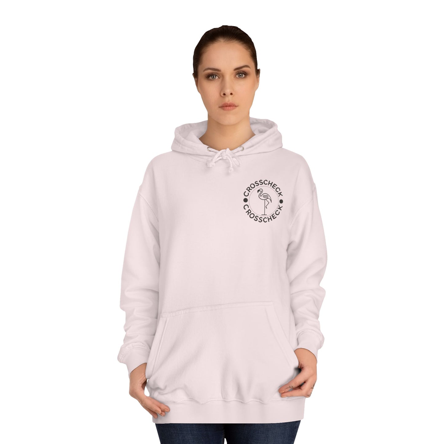 Chill Vibes College Hoodie with Flamingo Design Adult Unisex Sweatshirt