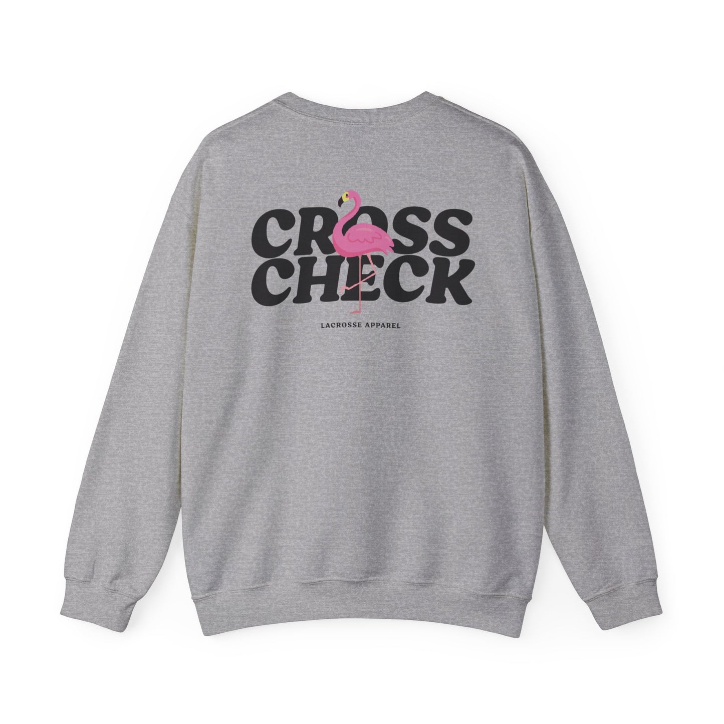 Flamingo Cross Check Lacrosse – Cozy Unisex Heavy Blend - Adult Unisex Sweatshirt