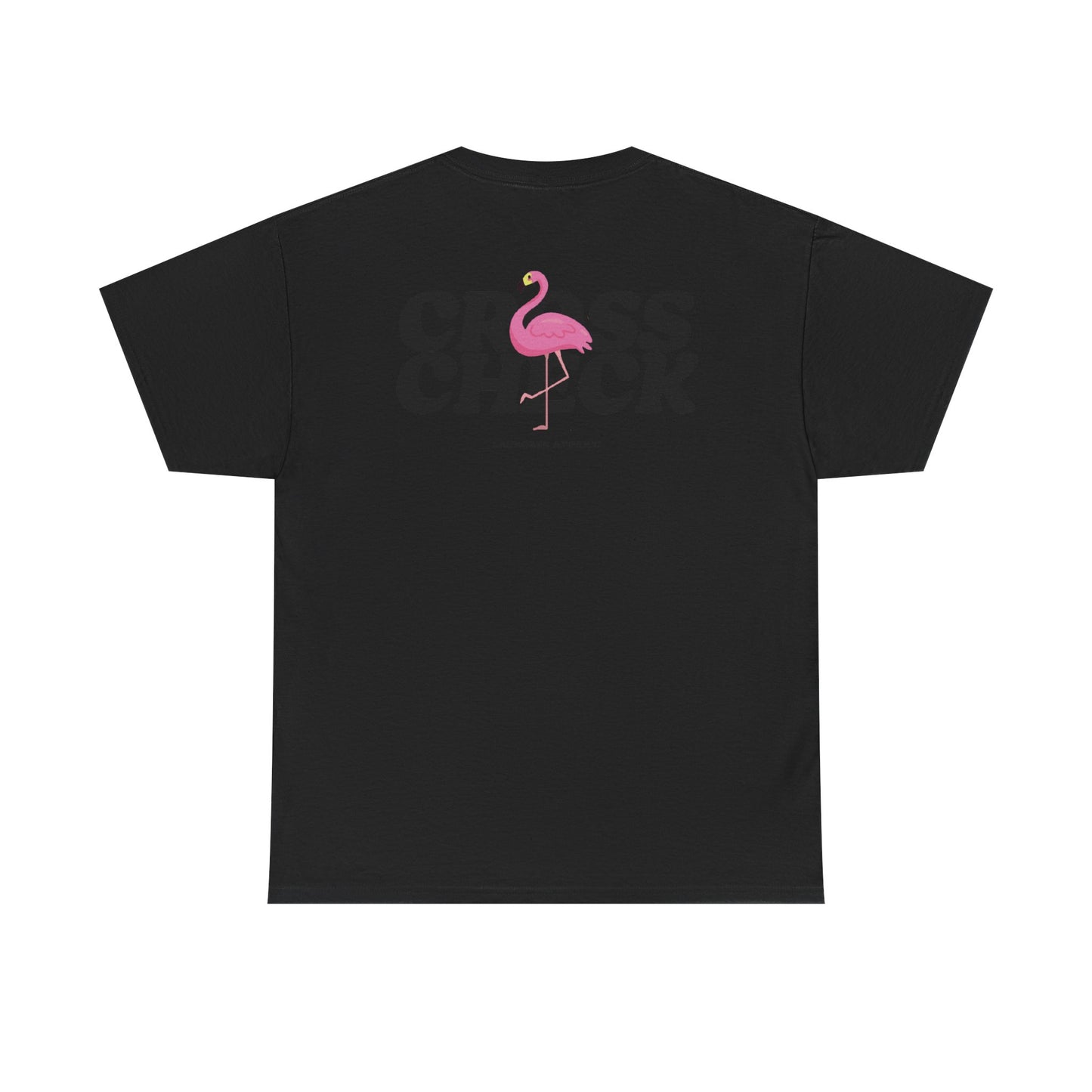 Unisex Heavy Cotton Tee - Cross Check Lacrosse Flamingo Design