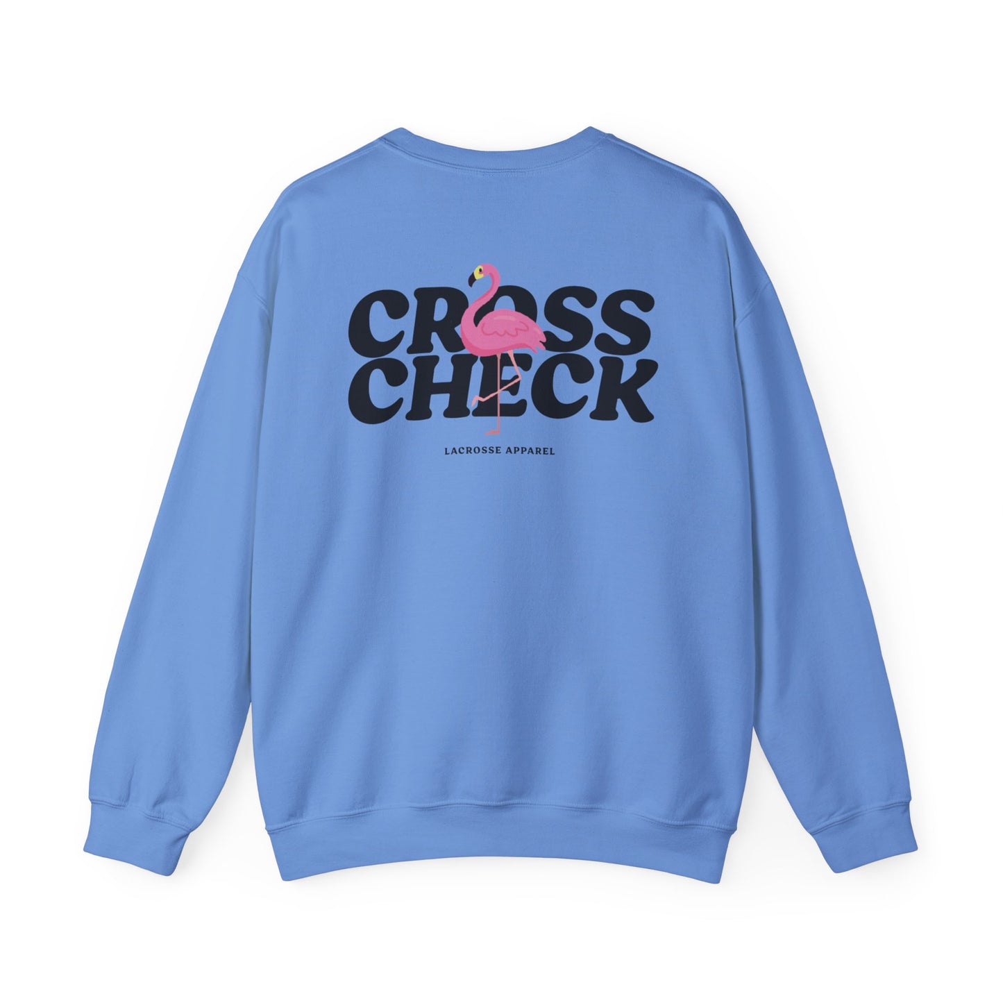 Flamingo Cross Check Lacrosse – Cozy Unisex Heavy Blend - Adult Unisex Sweatshirt