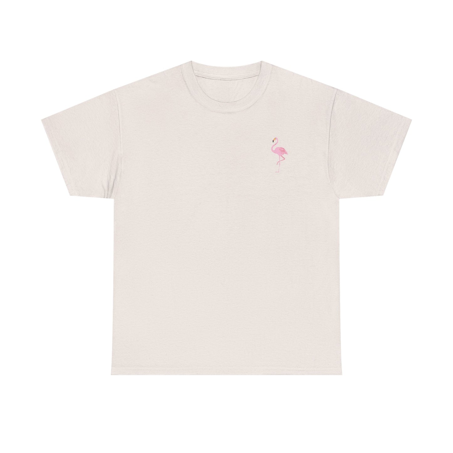Unisex Heavy Cotton Tee - Cross Check Lacrosse Flamingo Design
