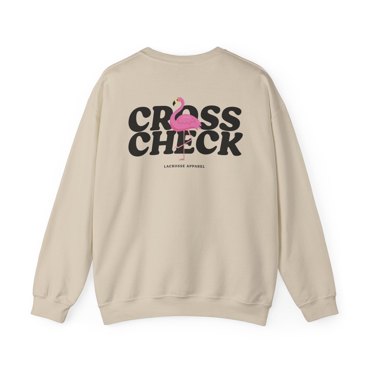 Flamingo Cross Check Lacrosse – Cozy Unisex Heavy Blend - Adult Unisex Sweatshirt