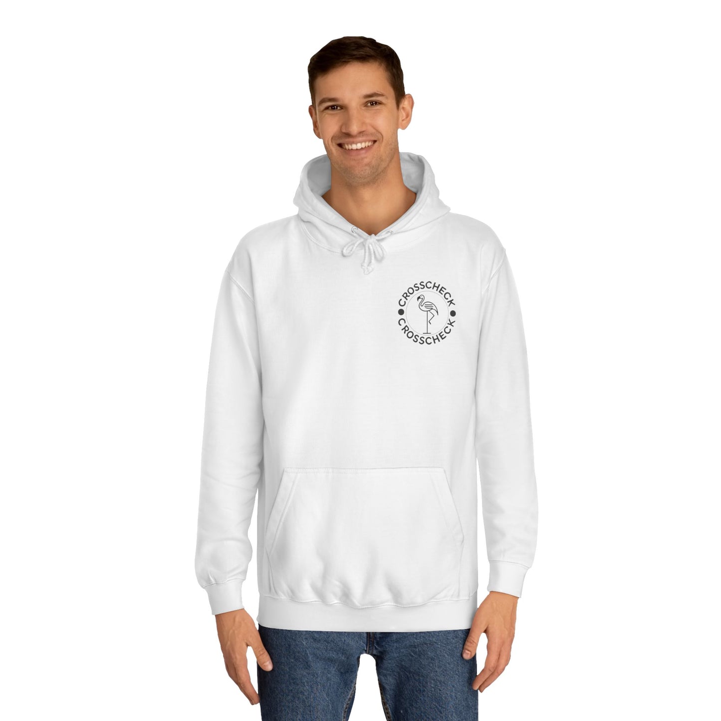 Chill Vibes College Hoodie with Flamingo Design Adult Unisex Sweatshirt