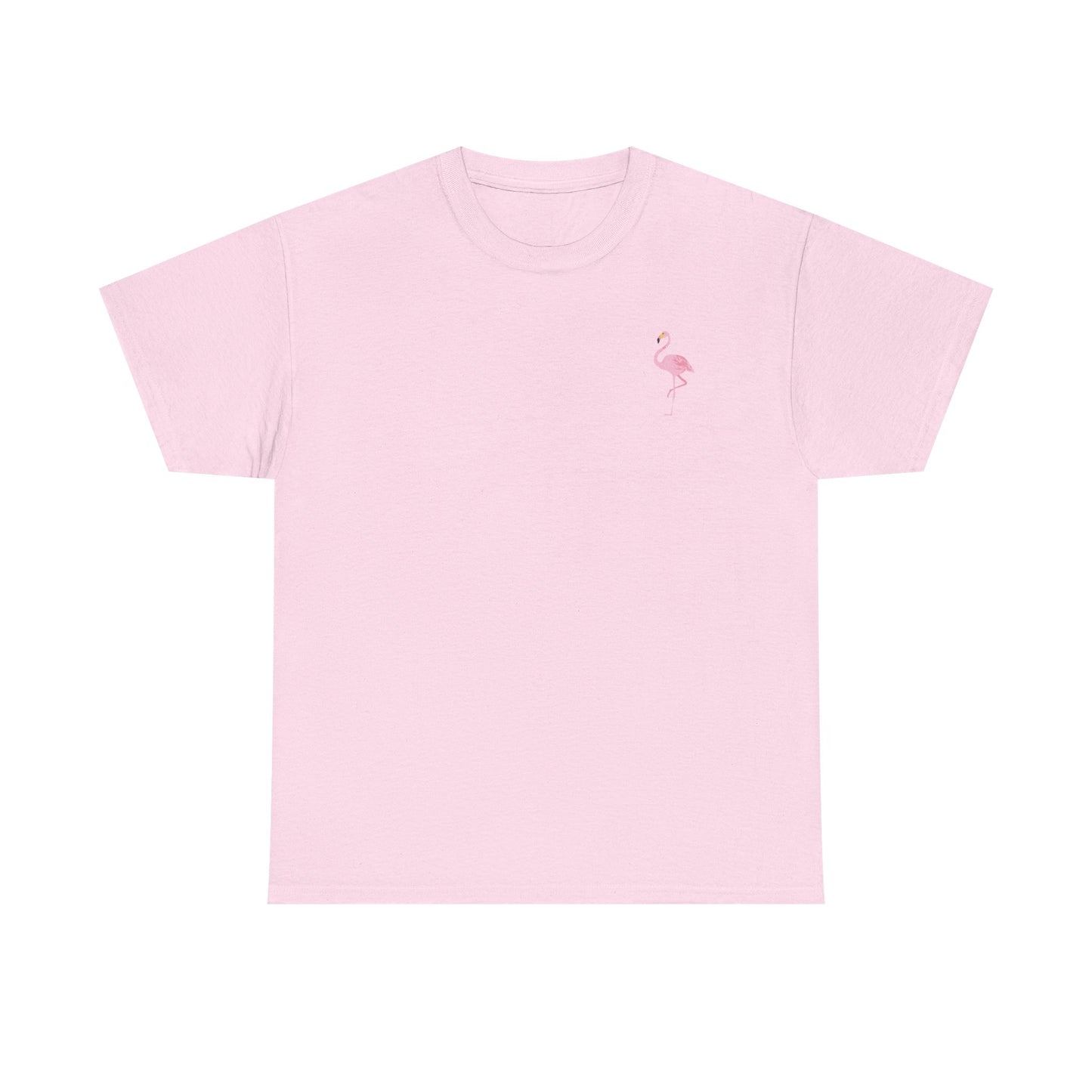 Unisex Heavy Cotton Tee - Cross Check Lacrosse Flamingo Design