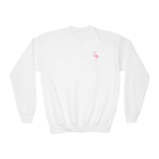 Youth Sweatshirt Crewneck- "Be Your Best" Flamingo Design