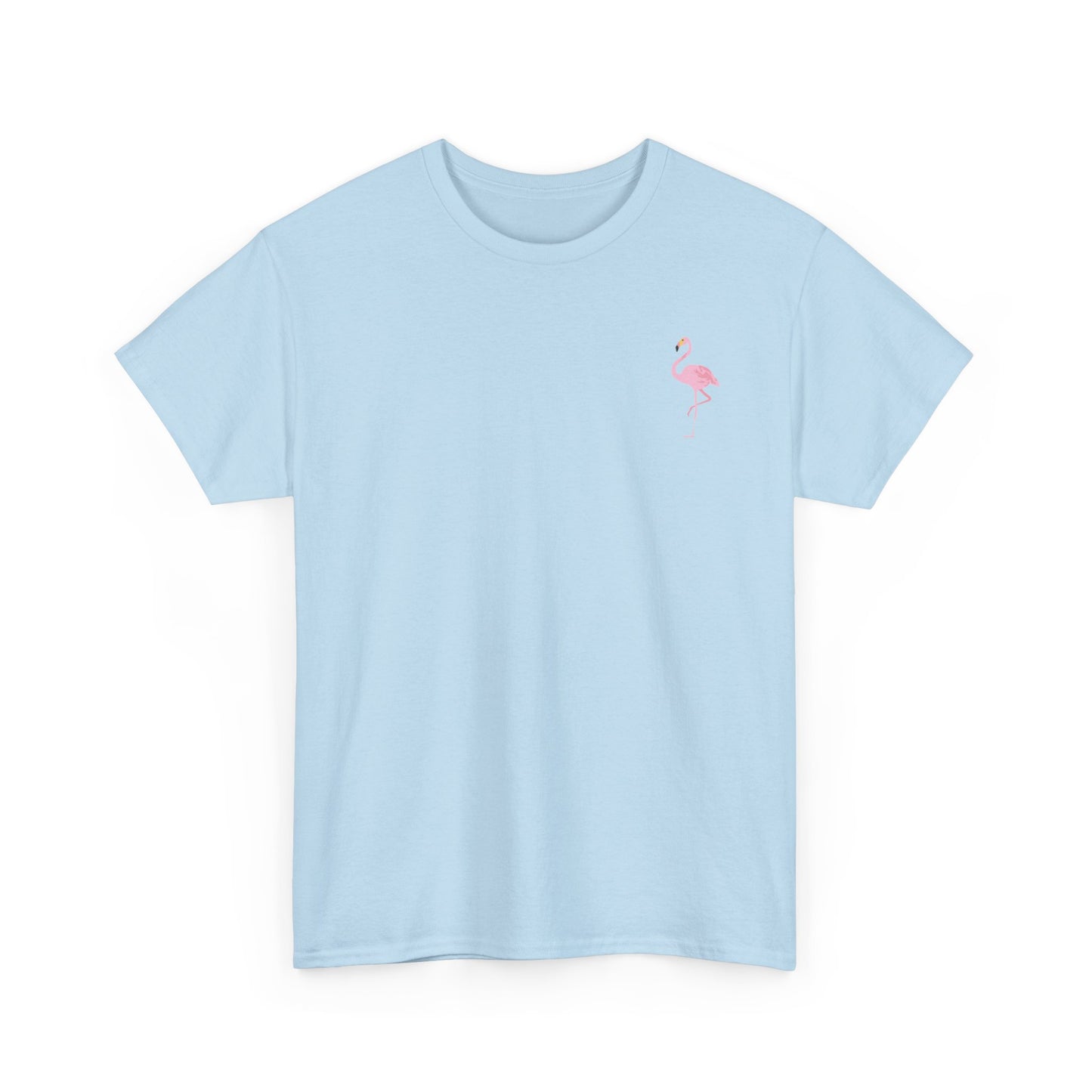 Unisex Heavy Cotton Tee - Cross Check Lacrosse Flamingo Design