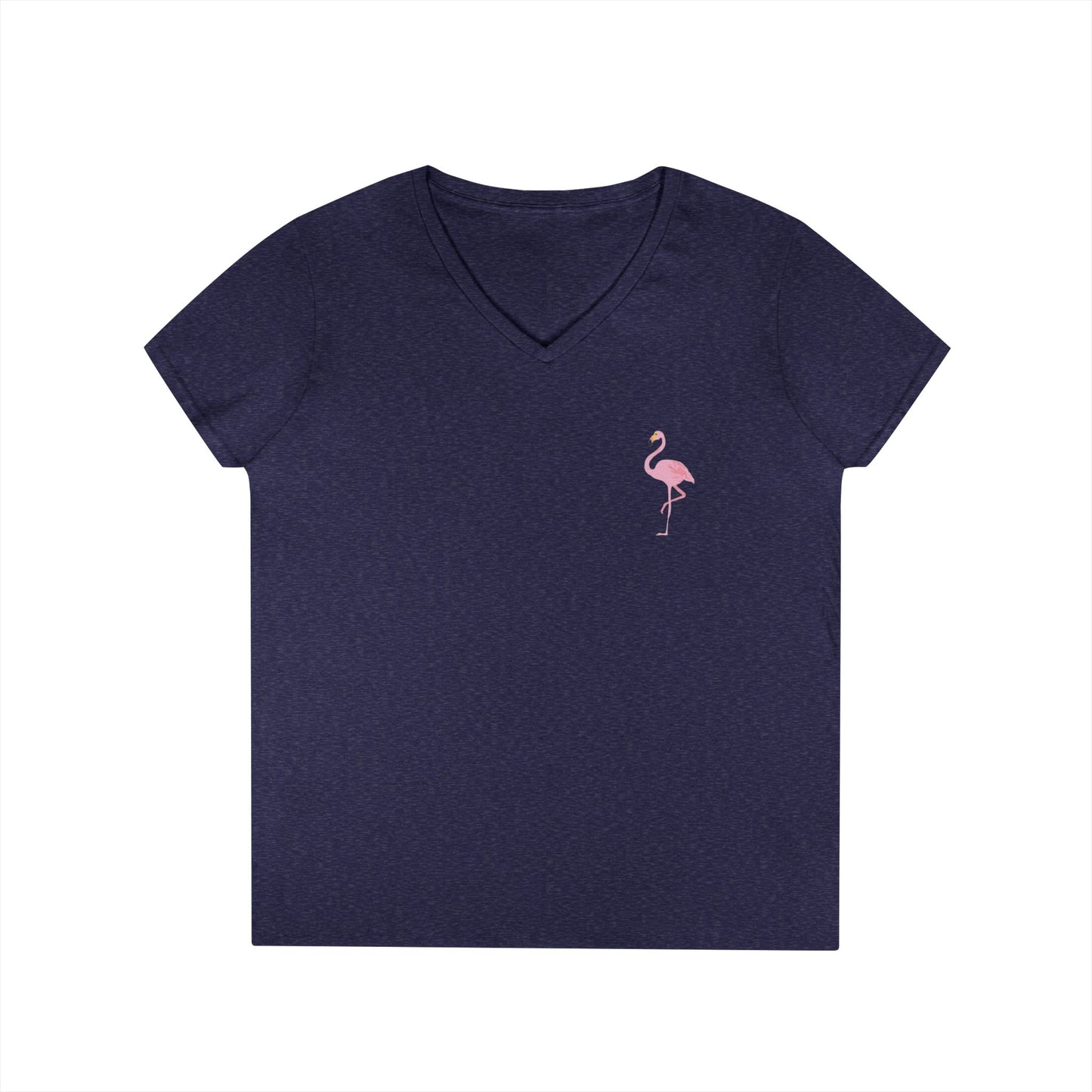 Ladies' V-Neck Flamingo T-Shirt - 'Be Your Best'