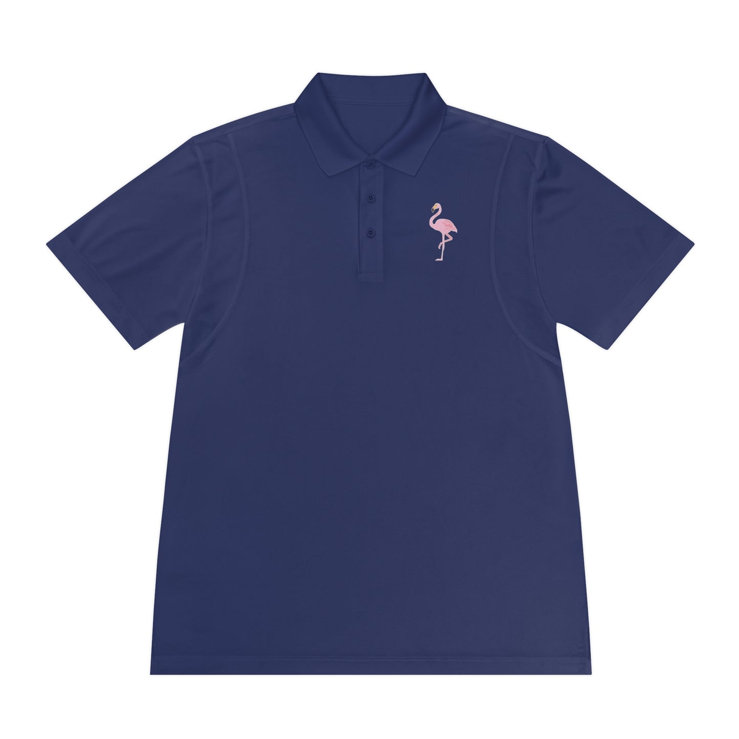 Adult Flamingo-Embroidered Men's Sport Polo Shirt - Perfect for Casual Outings & Summer Activities