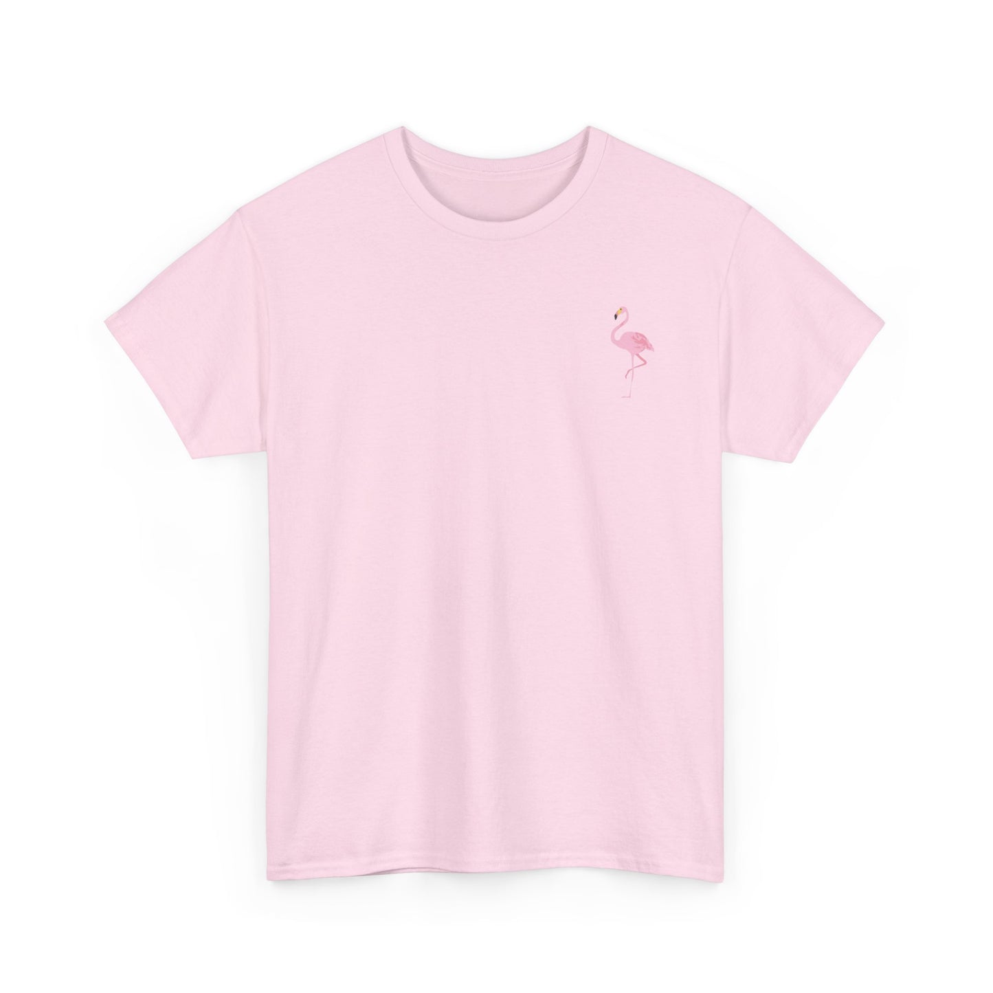 Unisex Heavy Cotton Tee - Cross Check Lacrosse Flamingo Design