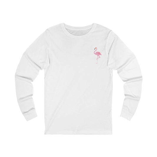 Inspirational Flamingo Long Sleeve Tee - 'Be Your Best'