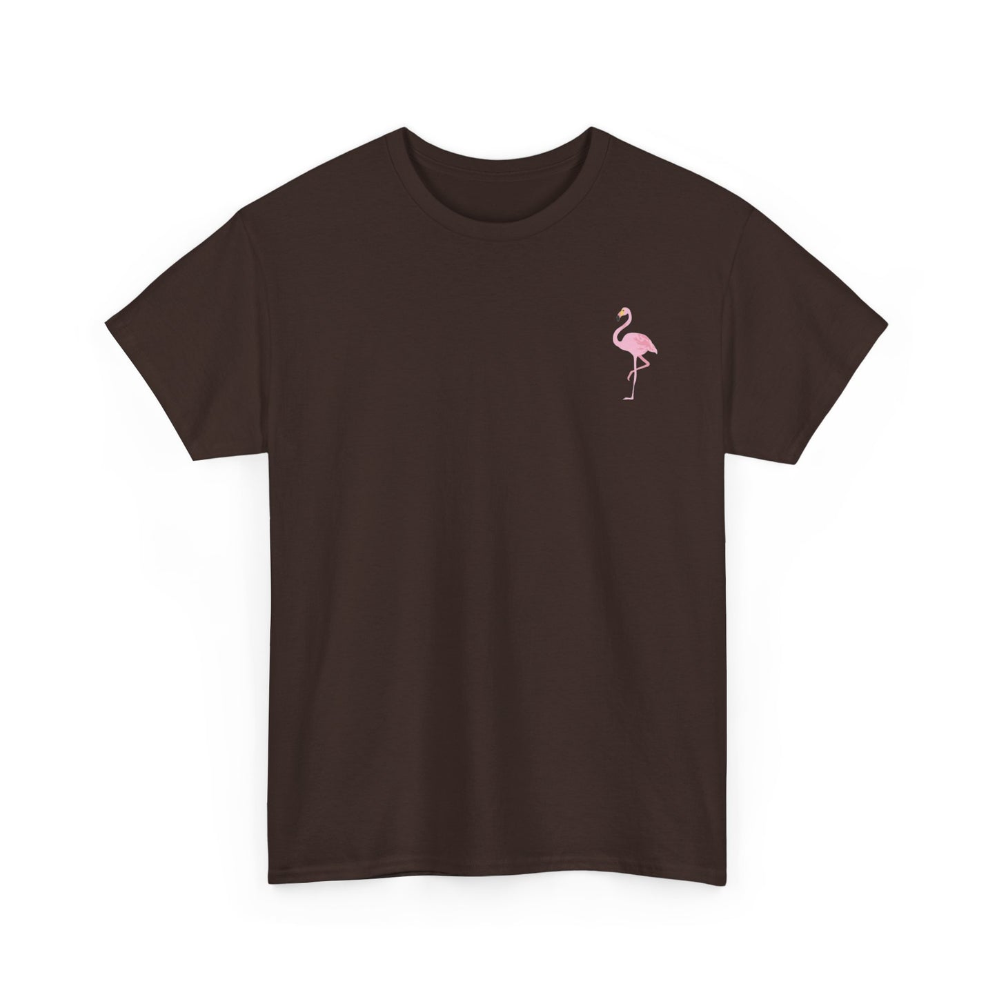 Unisex Heavy Cotton Tee - Cross Check Lacrosse Flamingo Design