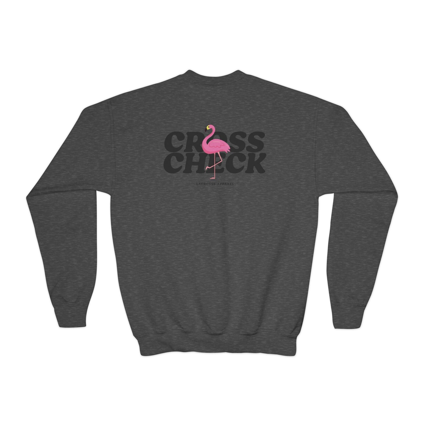 Youth Sweatshirt  Flamingo Crewneck- Trendy & Fun