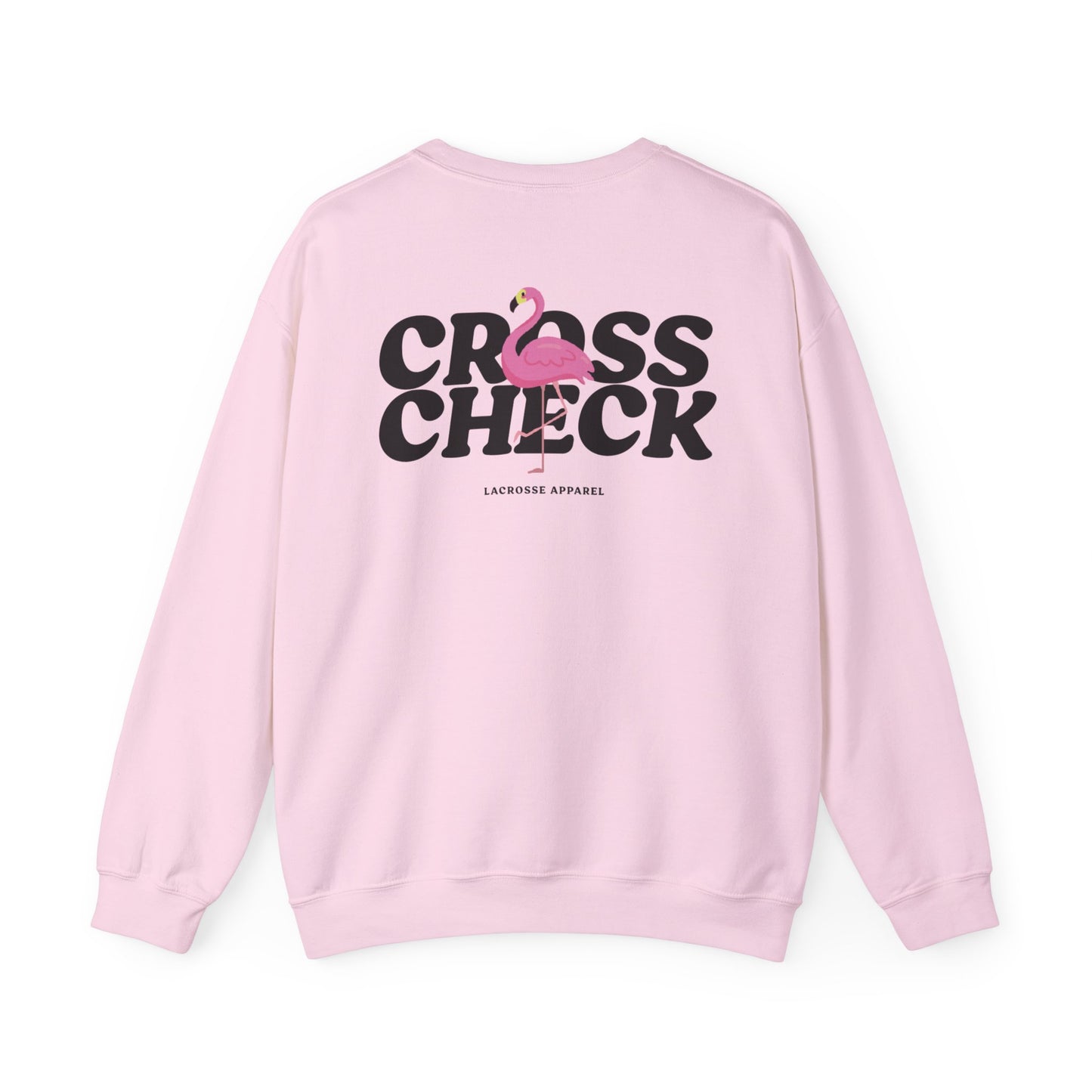 Flamingo Cross Check Lacrosse – Cozy Unisex Heavy Blend - Adult Unisex Sweatshirt