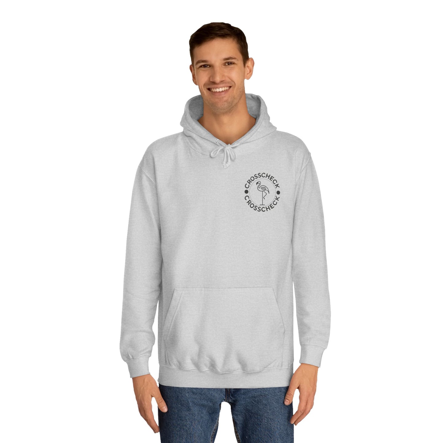 Chill Vibes College Hoodie with Flamingo Design Adult Unisex Sweatshirt