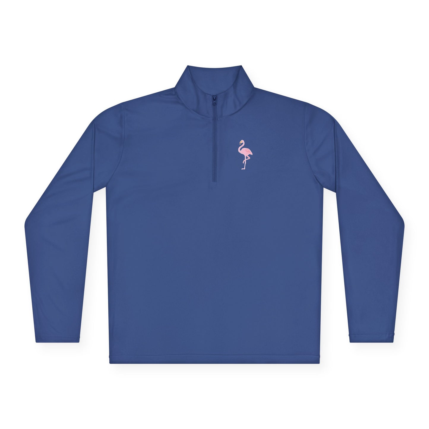 Flamingo Print Quarter-Zip Pullover - Comfortable & Stylish for All Seasons - Adult Unisex Pullover