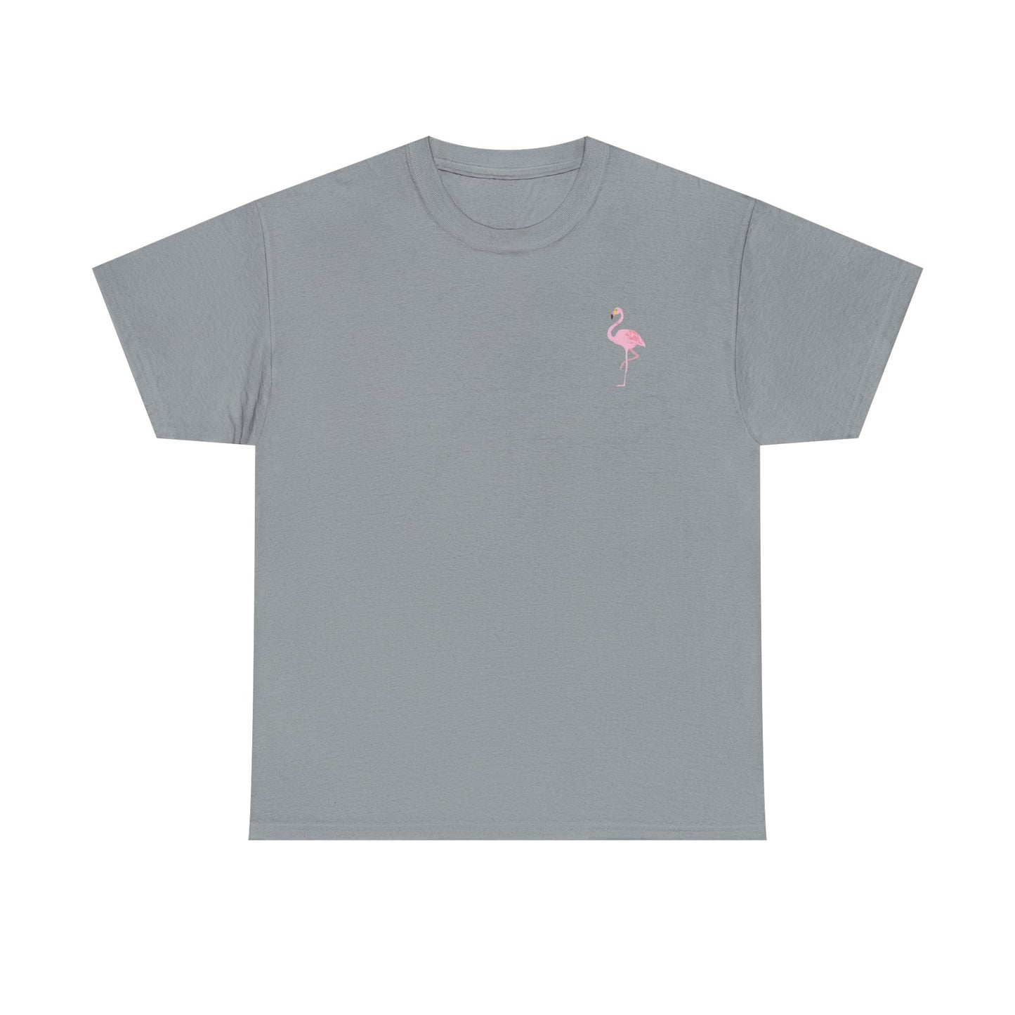 Unisex Heavy Cotton Tee - Cross Check Lacrosse Flamingo Design