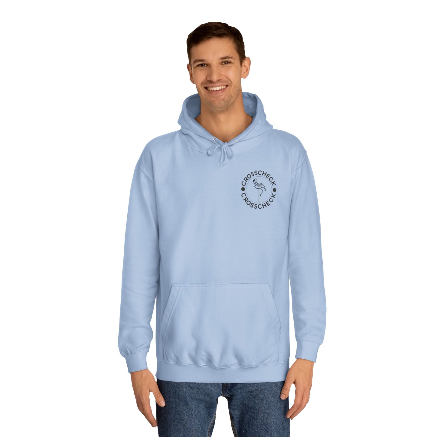 Chill Vibes College Hoodie with Flamingo Design Adult Unisex Sweatshirt