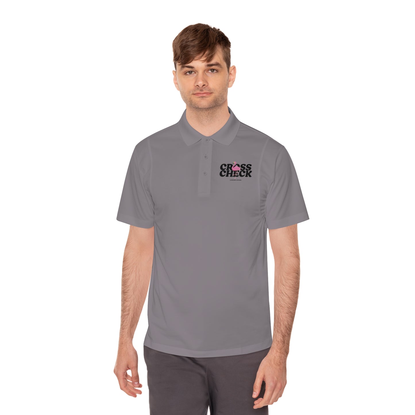 Men's Sport Polo Shirt - 'CROSS CHECK' Performance Tee for Active Wear