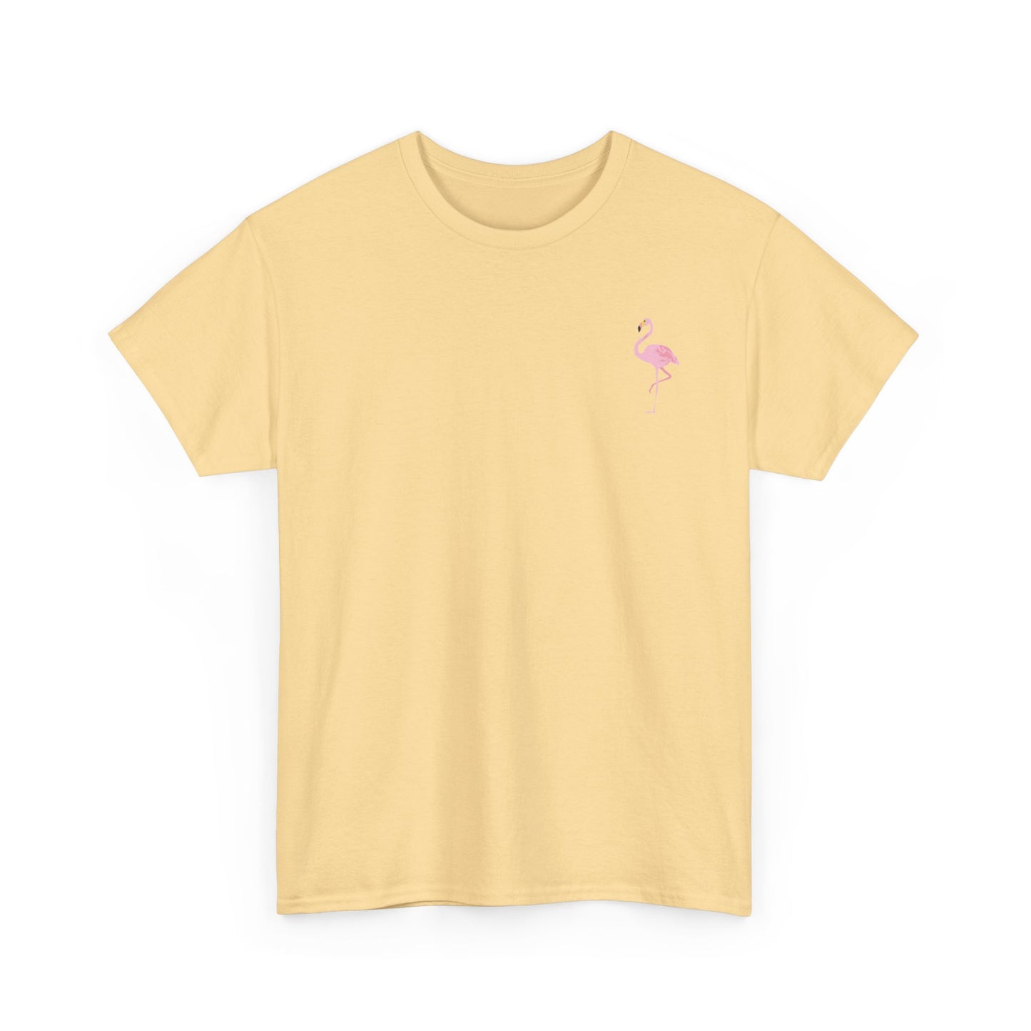 Unisex Heavy Cotton Tee - Cross Check Lacrosse Flamingo Design