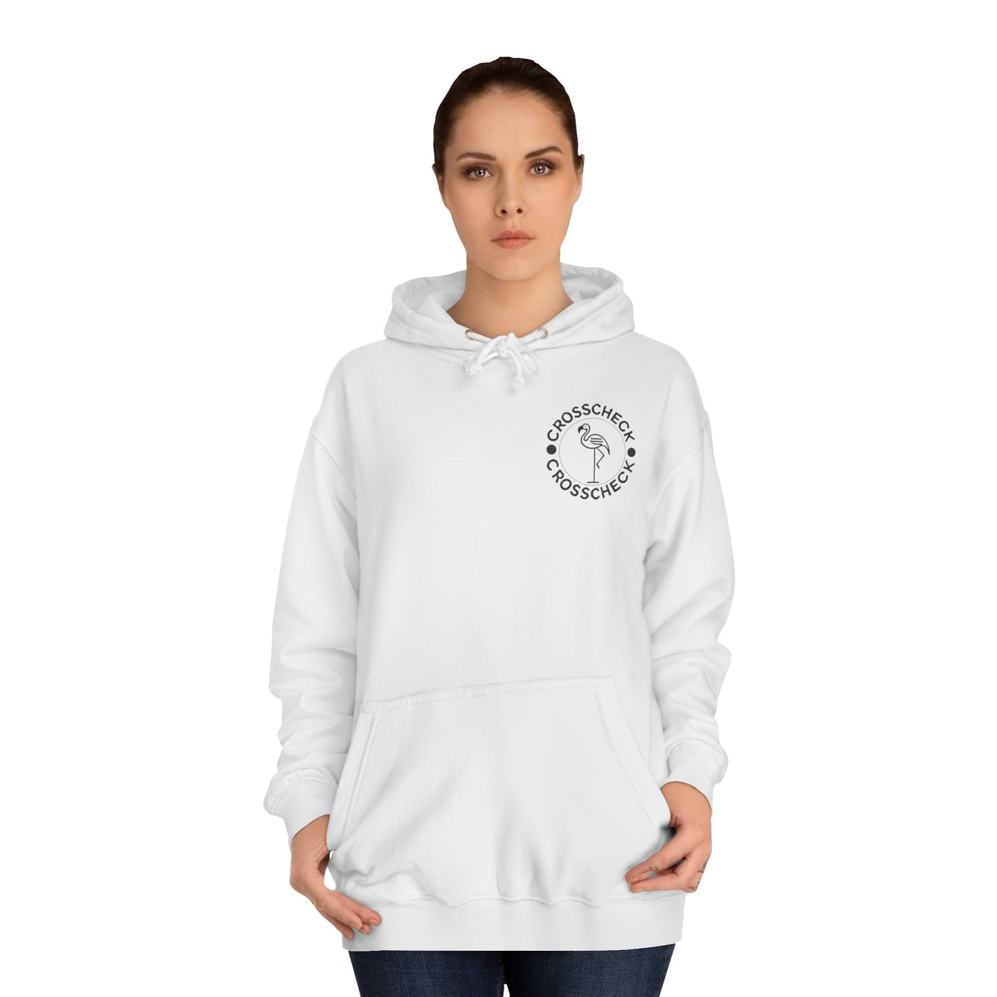 Chill Vibes College Hoodie with Flamingo Design Adult Unisex Sweatshirt