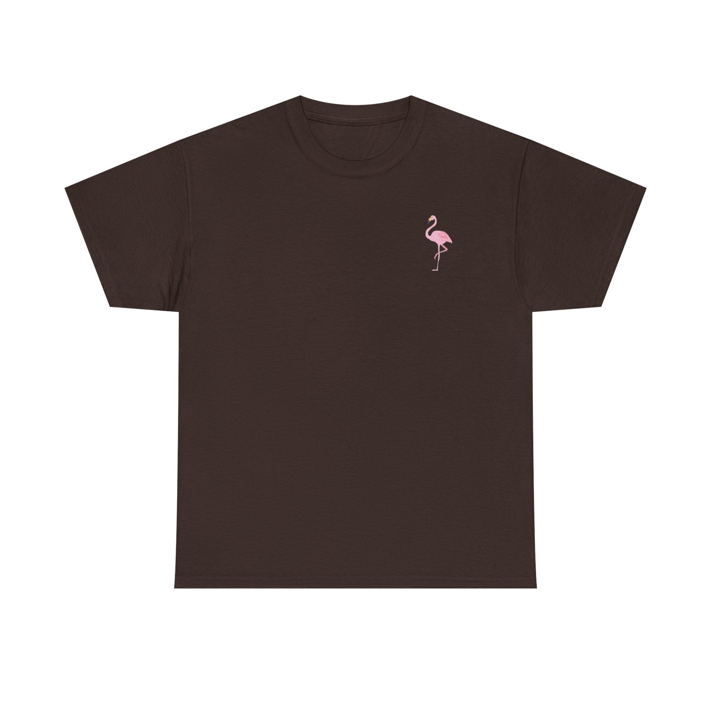 Unisex Heavy Cotton Tee - Cross Check Lacrosse Flamingo Design