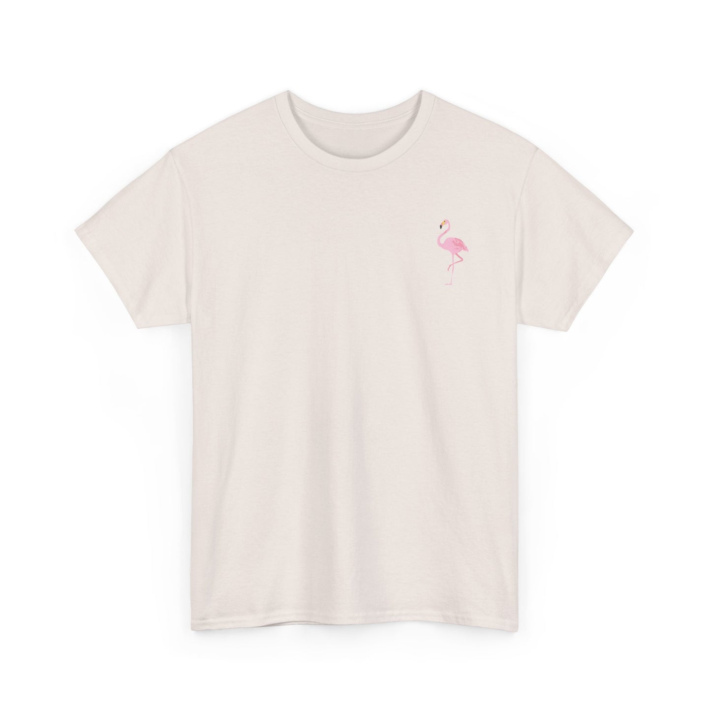 Unisex Heavy Cotton Tee - Cross Check Lacrosse Flamingo Design