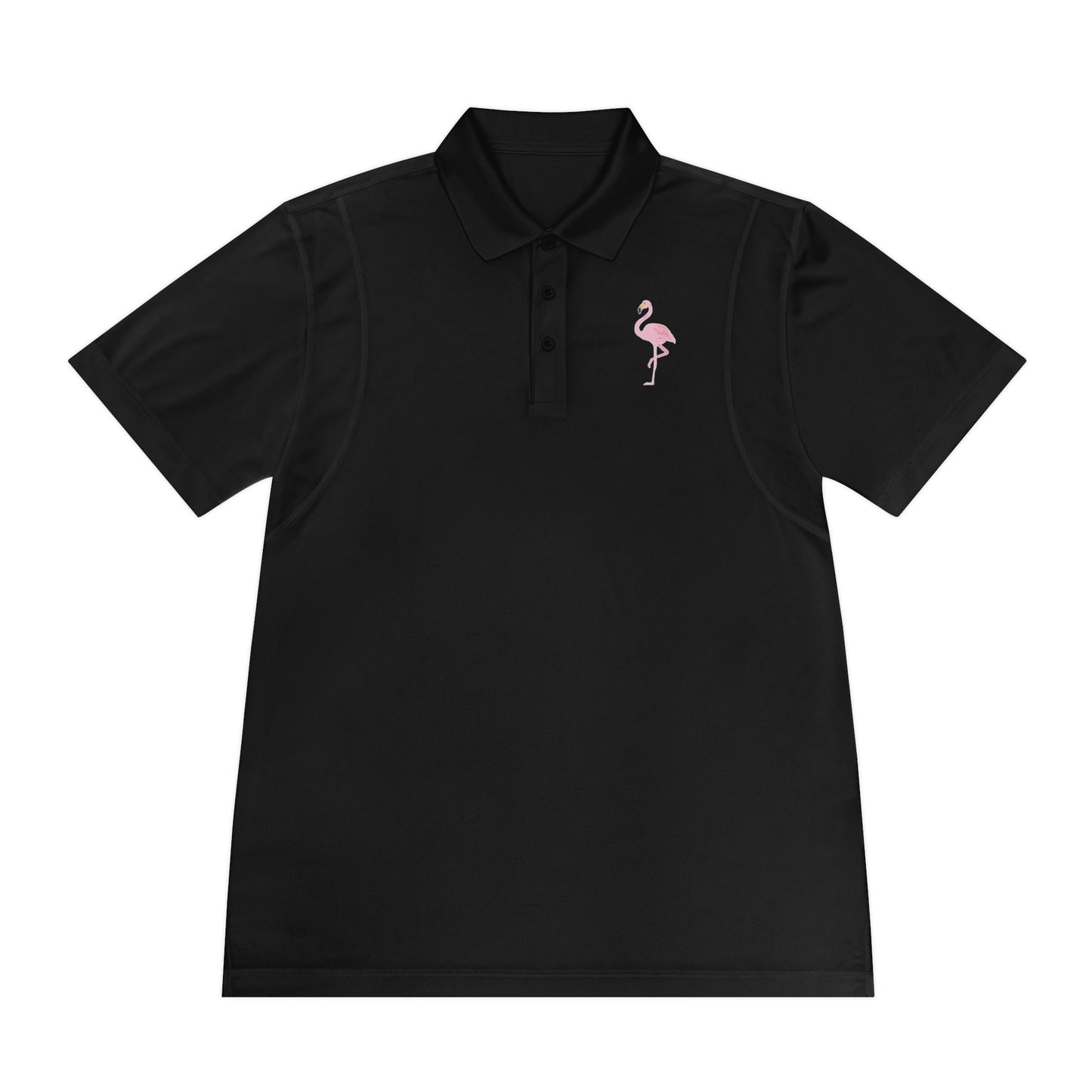 Adult Flamingo-Embroidered Men's Sport Polo Shirt - Perfect for Casual Outings & Summer Activities