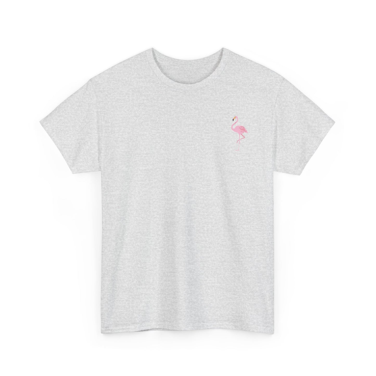 Unisex Heavy Cotton Tee - Cross Check Lacrosse Flamingo Design