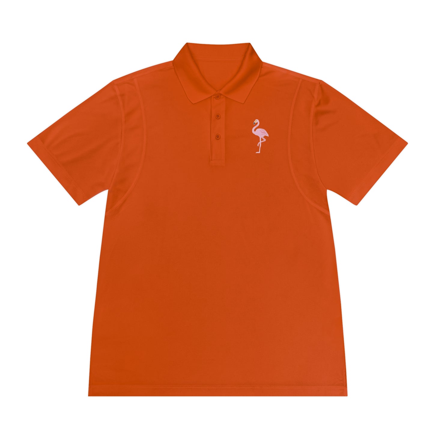 Adult Flamingo-Embroidered Men's Sport Polo Shirt - Perfect for Casual Outings & Summer Activities