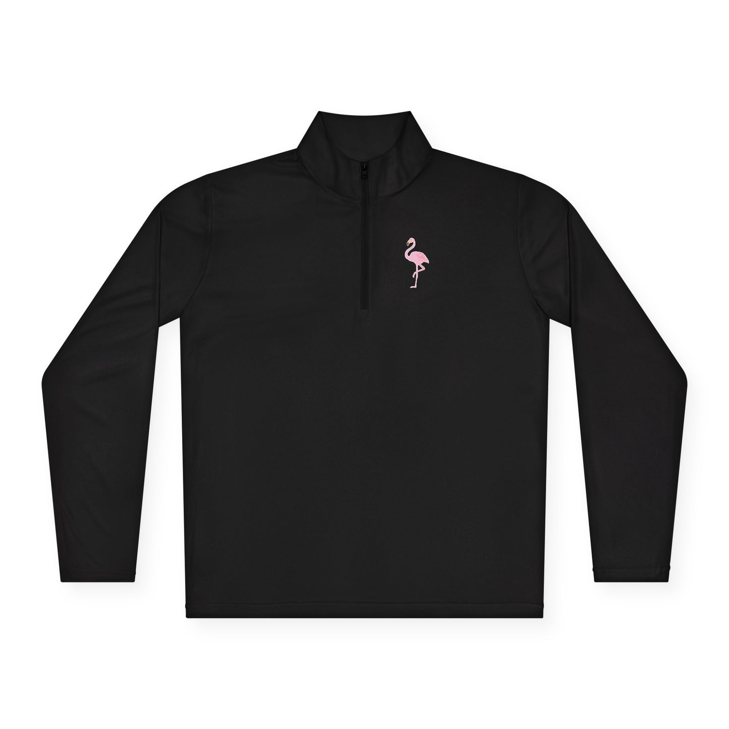 Flamingo Print Quarter-Zip Pullover - Comfortable & Stylish for All Seasons - Adult Unisex Pullover