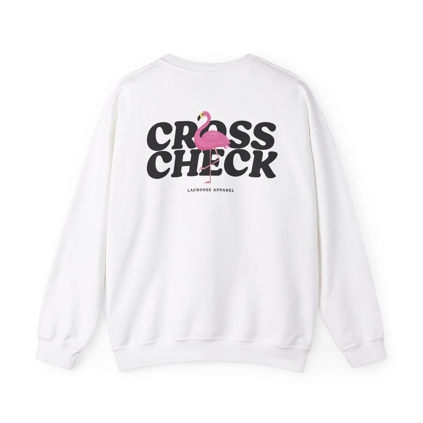 Flamingo Cross Check Lacrosse – Cozy Unisex Heavy Blend - Adult Unisex Sweatshirt