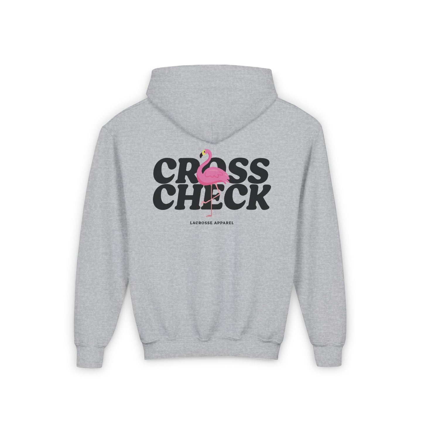 Youth Flamingo Cross Check Hoodie - Trendy Lacrosse Apparel