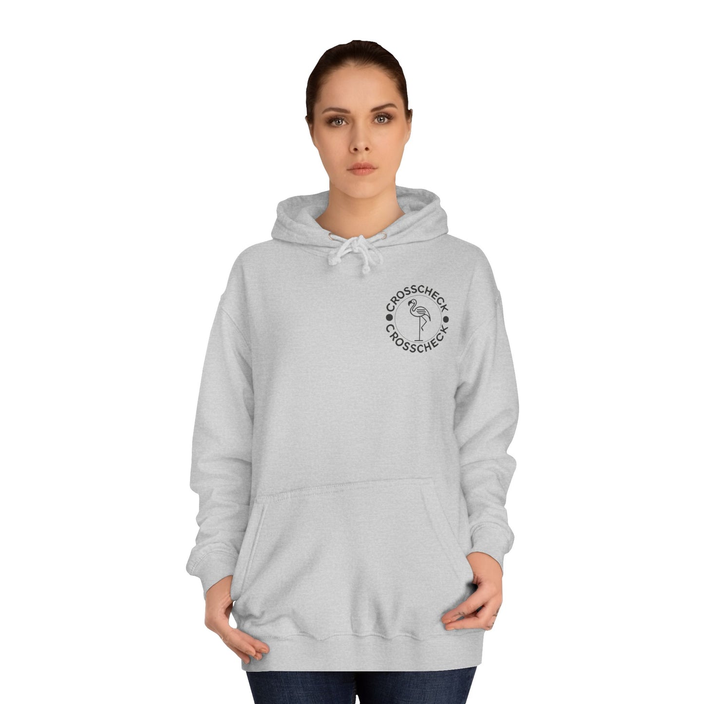 Chill Vibes College Hoodie with Flamingo Design Adult Unisex Sweatshirt