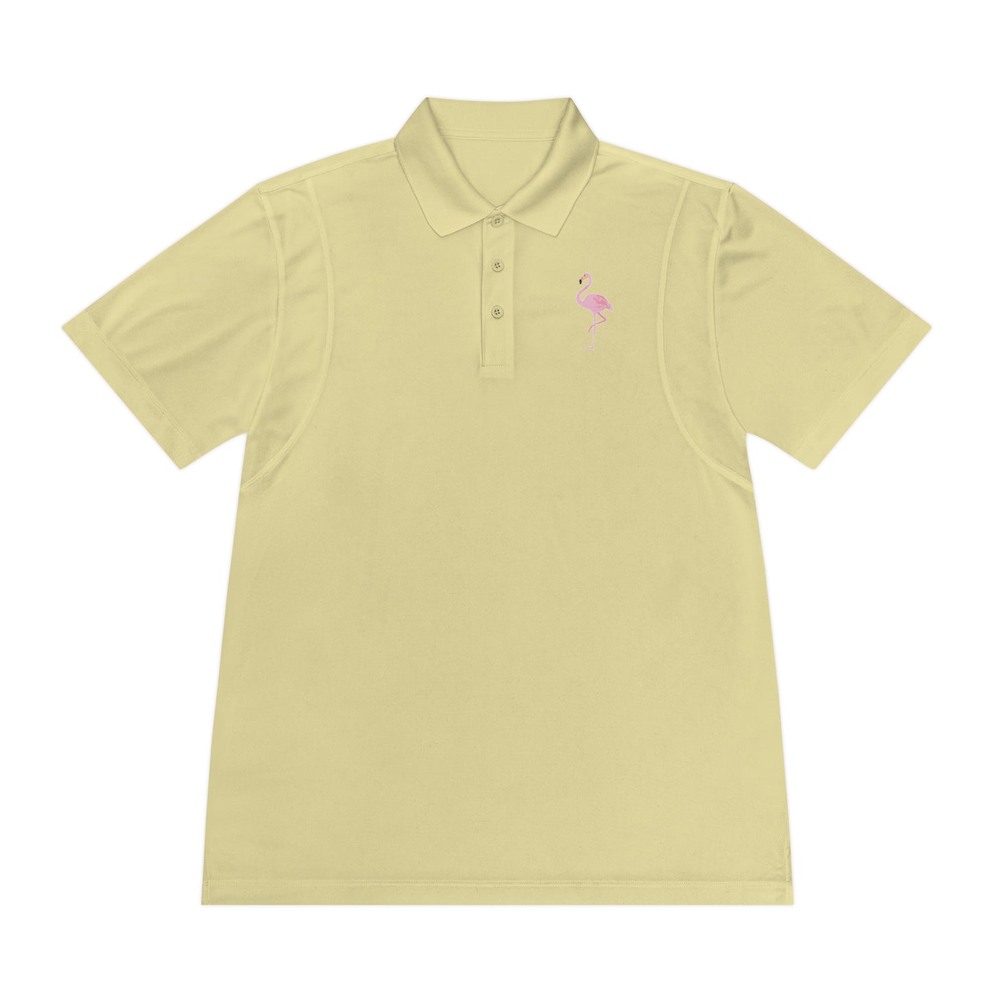 Adult Flamingo-Embroidered Men's Sport Polo Shirt - Perfect for Casual Outings & Summer Activities