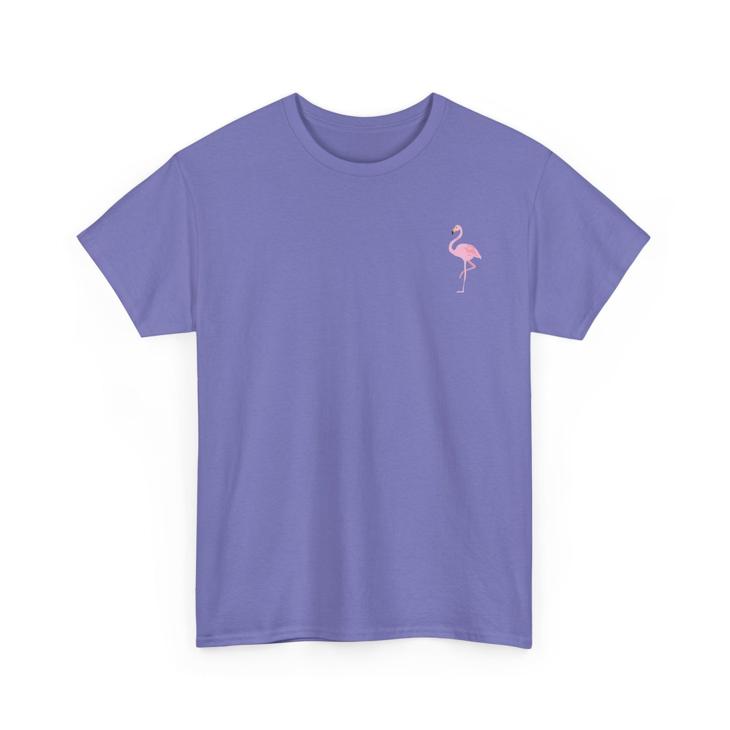 Unisex Heavy Cotton Tee - Cross Check Lacrosse Flamingo Design