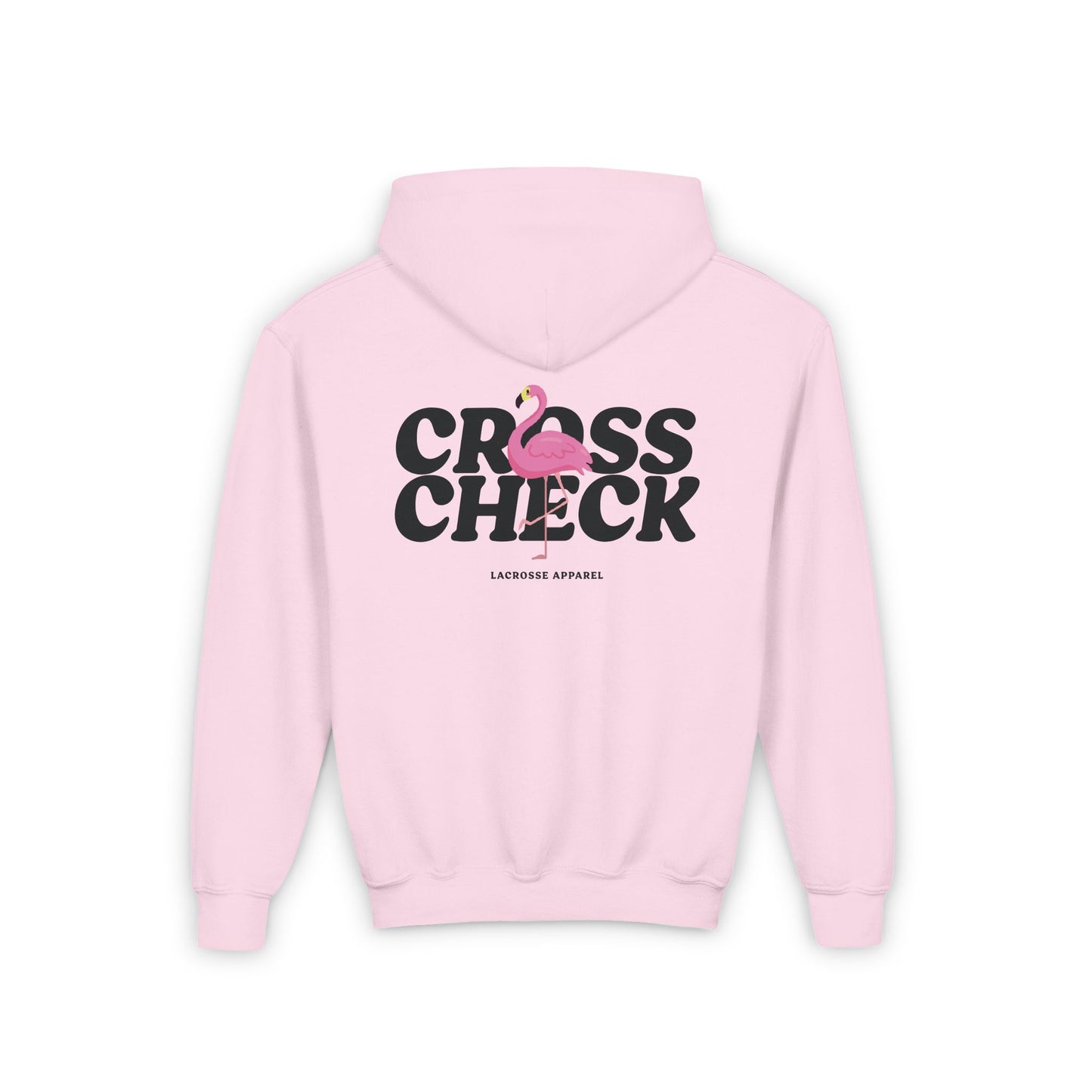 Youth Flamingo Cross Check Hoodie - Trendy Lacrosse Apparel