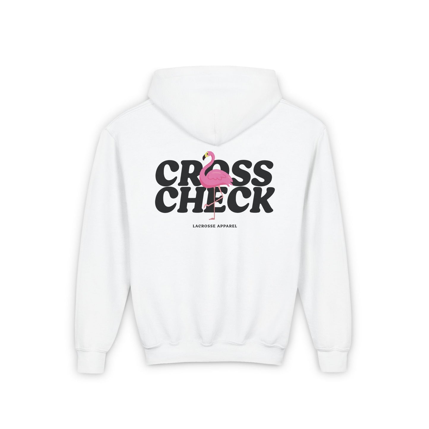 Youth Flamingo Cross Check Hoodie - Trendy Lacrosse Apparel