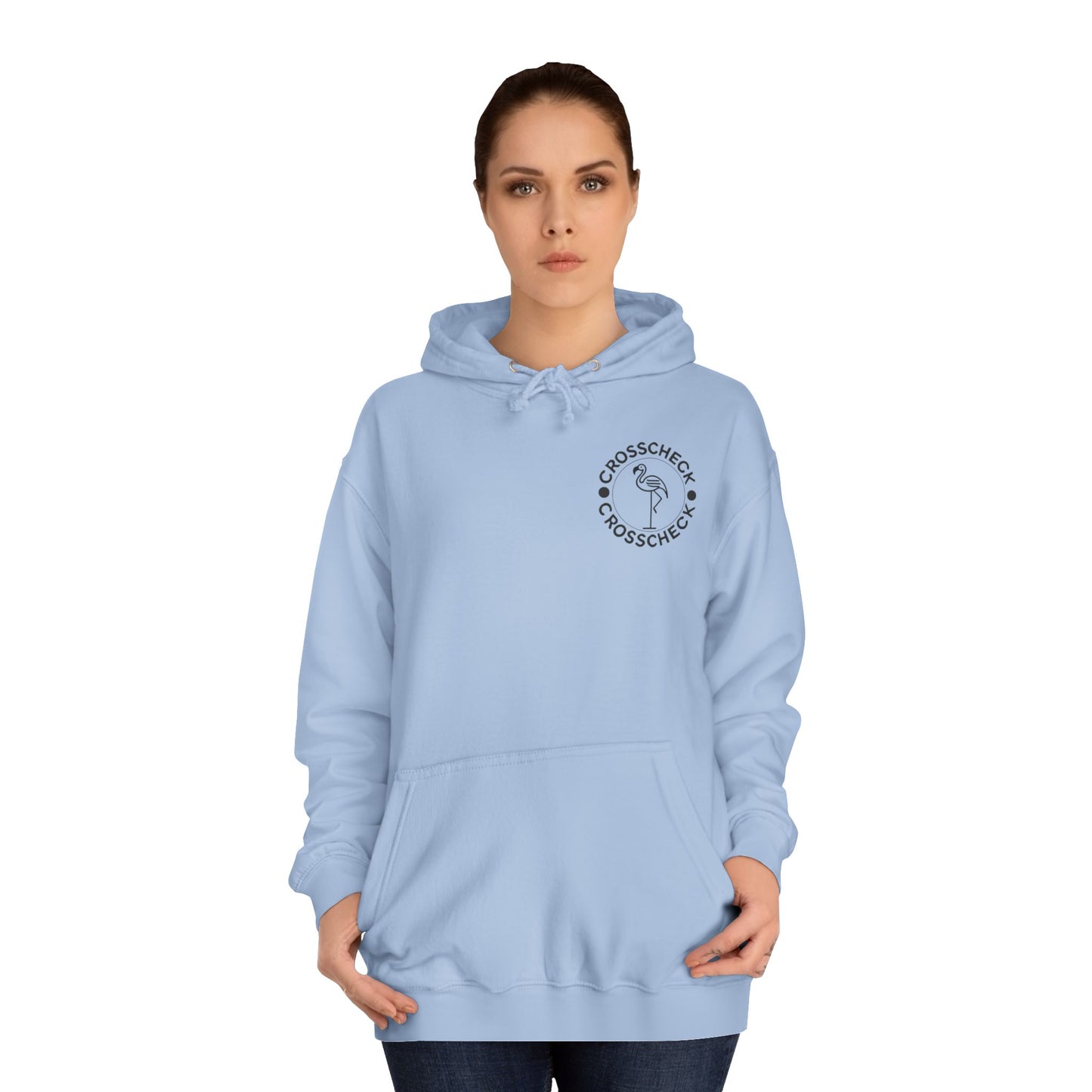 Chill Vibes College Hoodie with Flamingo Design Adult Unisex Sweatshirt