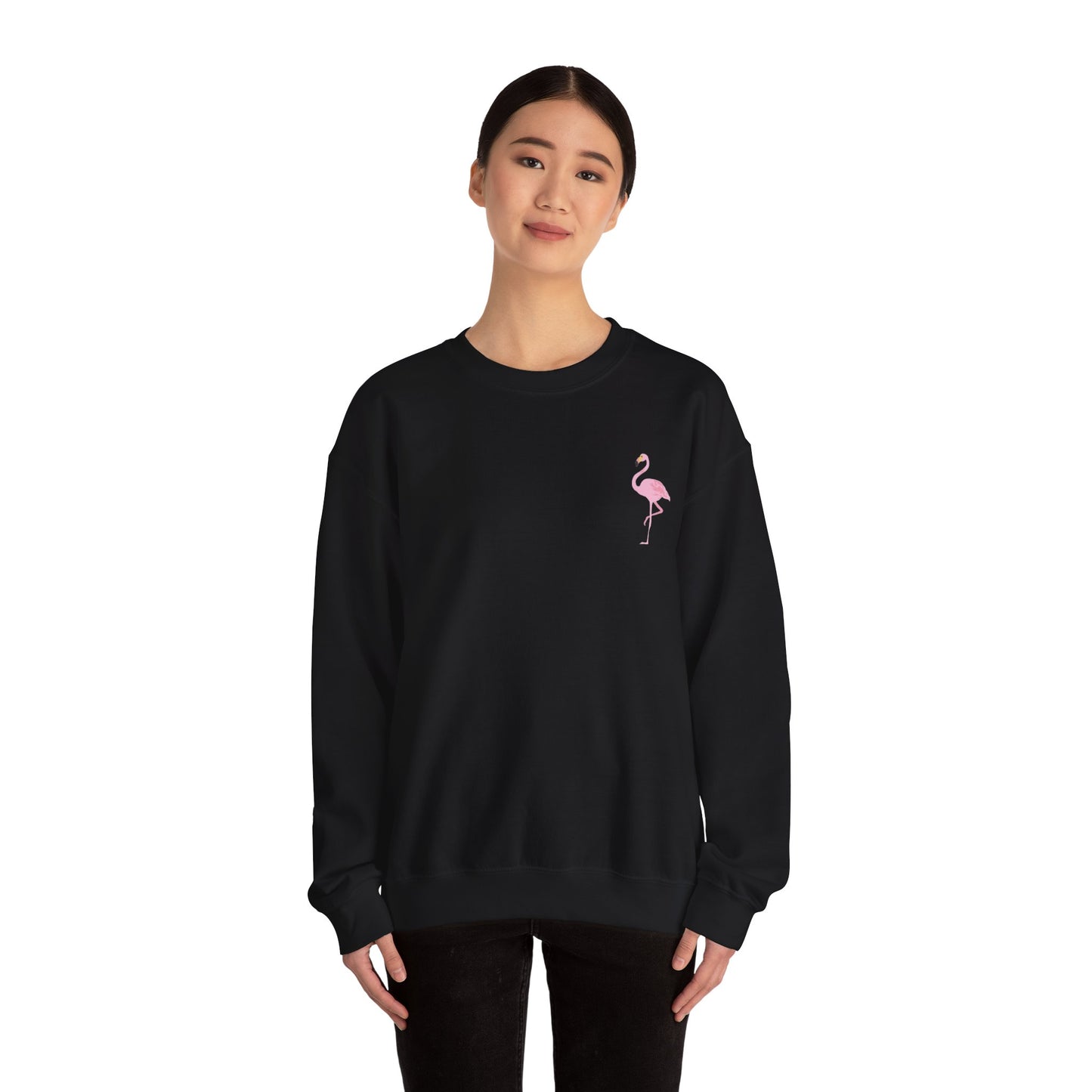 Flamingo Graphic Crewneck - 'Be Your Best' Adult Unisex Sweatshirt