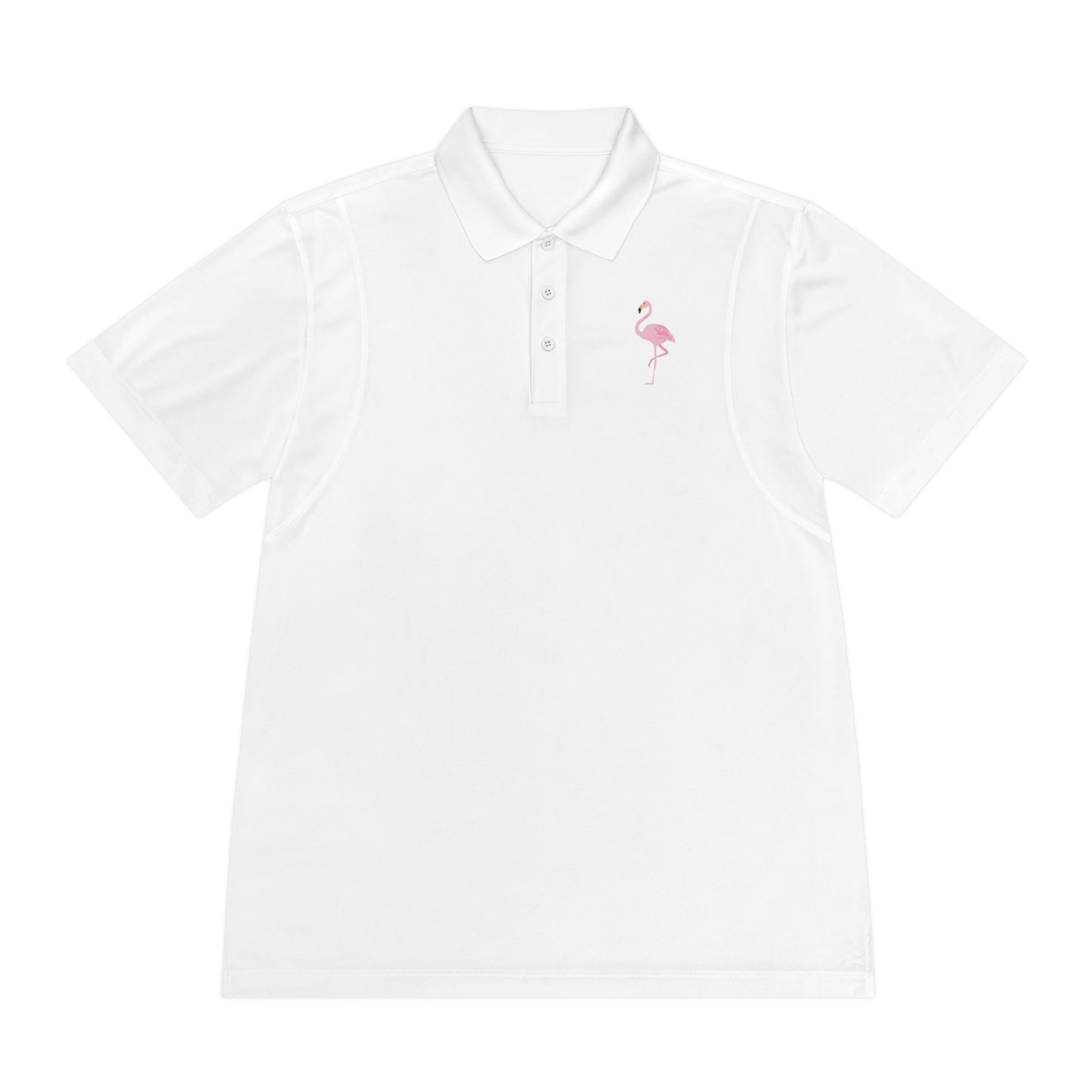 Adult Flamingo-Embroidered Men's Sport Polo Shirt - Perfect for Casual Outings & Summer Activities